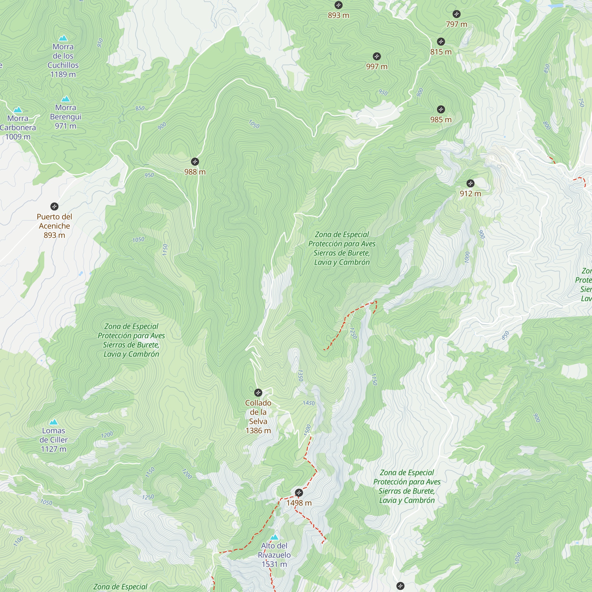 Refugio de la Selva map