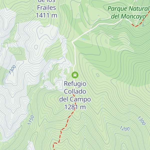 Map of Refugio Collado del Campo