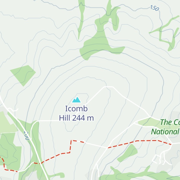 Map of Maugersbury Hill