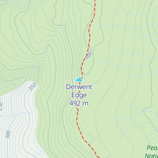 Map of Derwent Edge