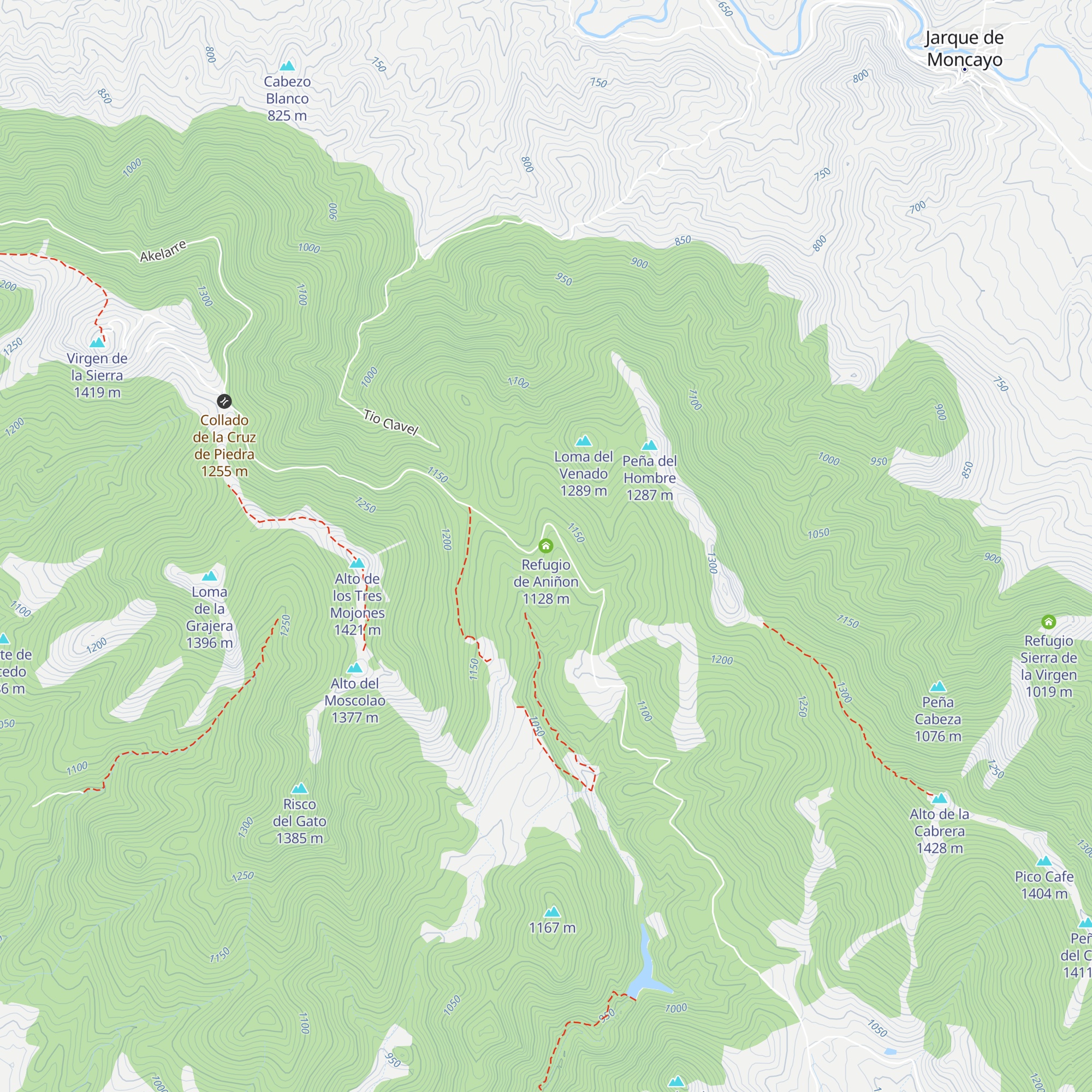 Refugio de Aniñon map