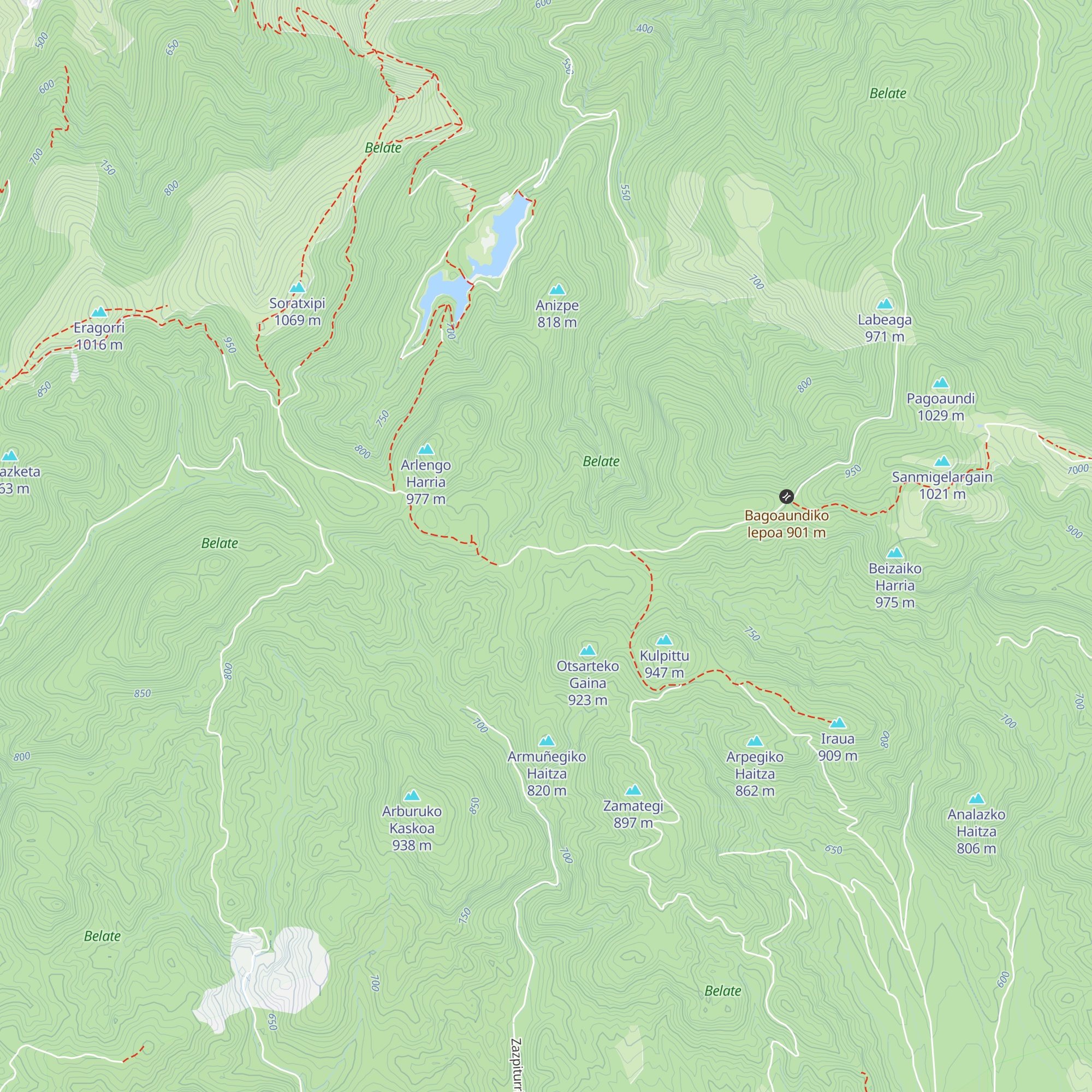 Aratanzolota etxola map