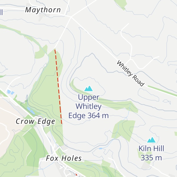 Map of Upper Whitley Edge