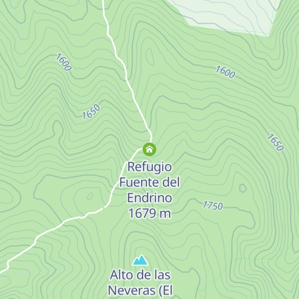 Map of Refugio Fuente del Endrino