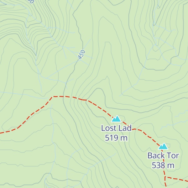 Map of Lost Lad Hillend