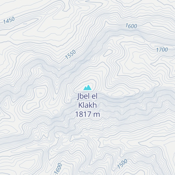 Map of Jbel el Klakh
