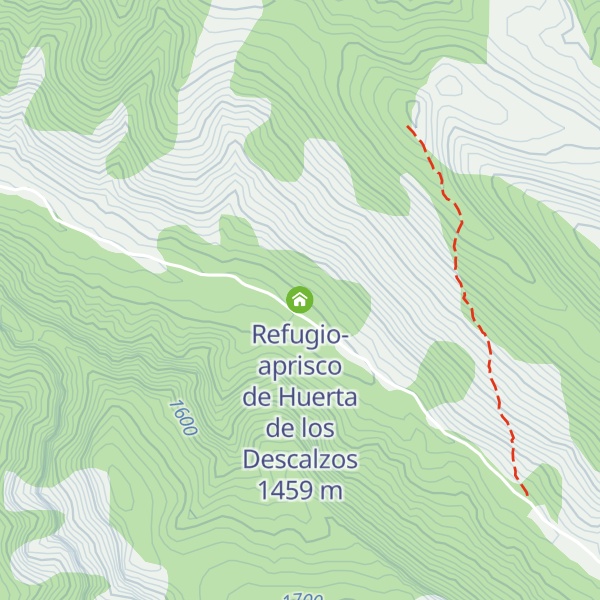 Map of Refugio-aprisco de Huerta de los Descalzos
