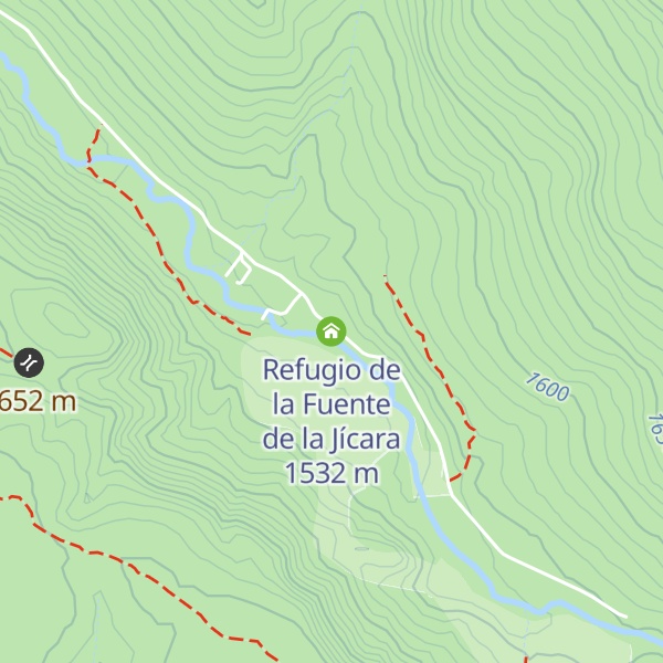 Map of Refugio de la Fuente de la Jícara