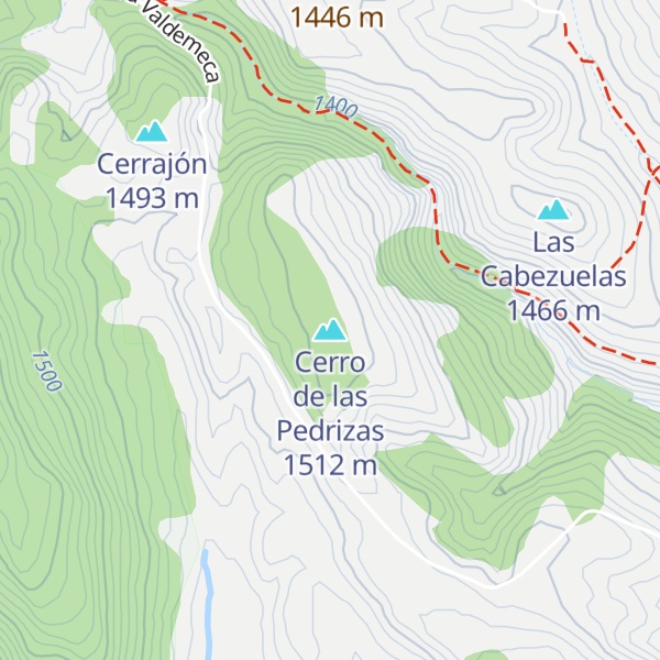 Map of Cerro de las Pedrizas