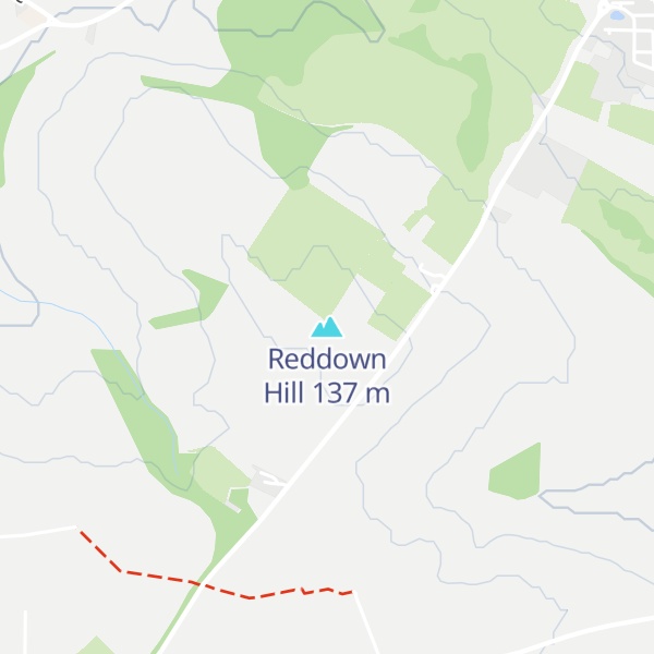 Map of Reddown Hill