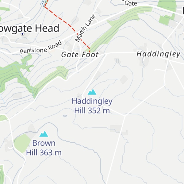 Map of Haddingley Hill