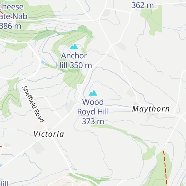 Map of Wood Royd Hill