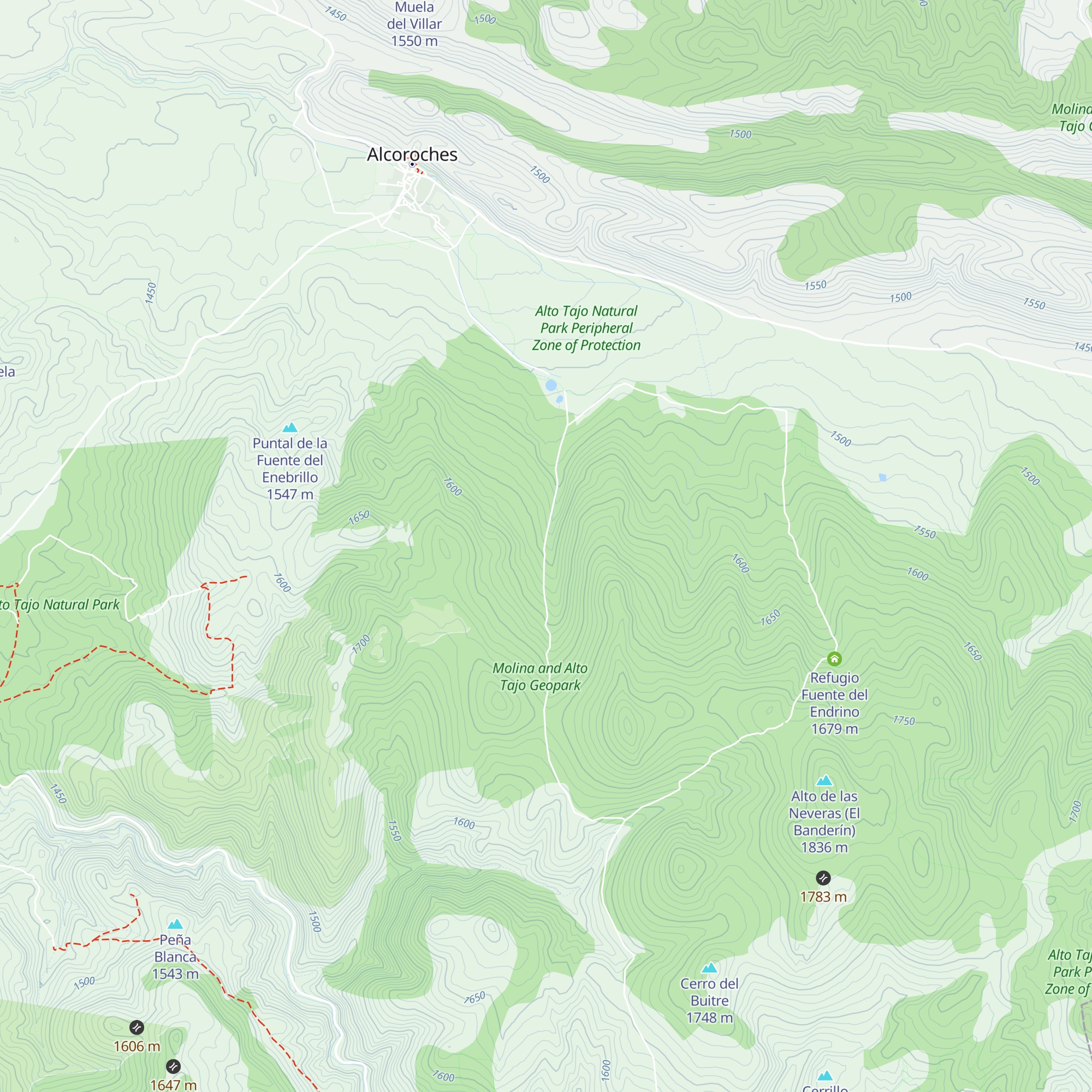Refugio del Angosto map