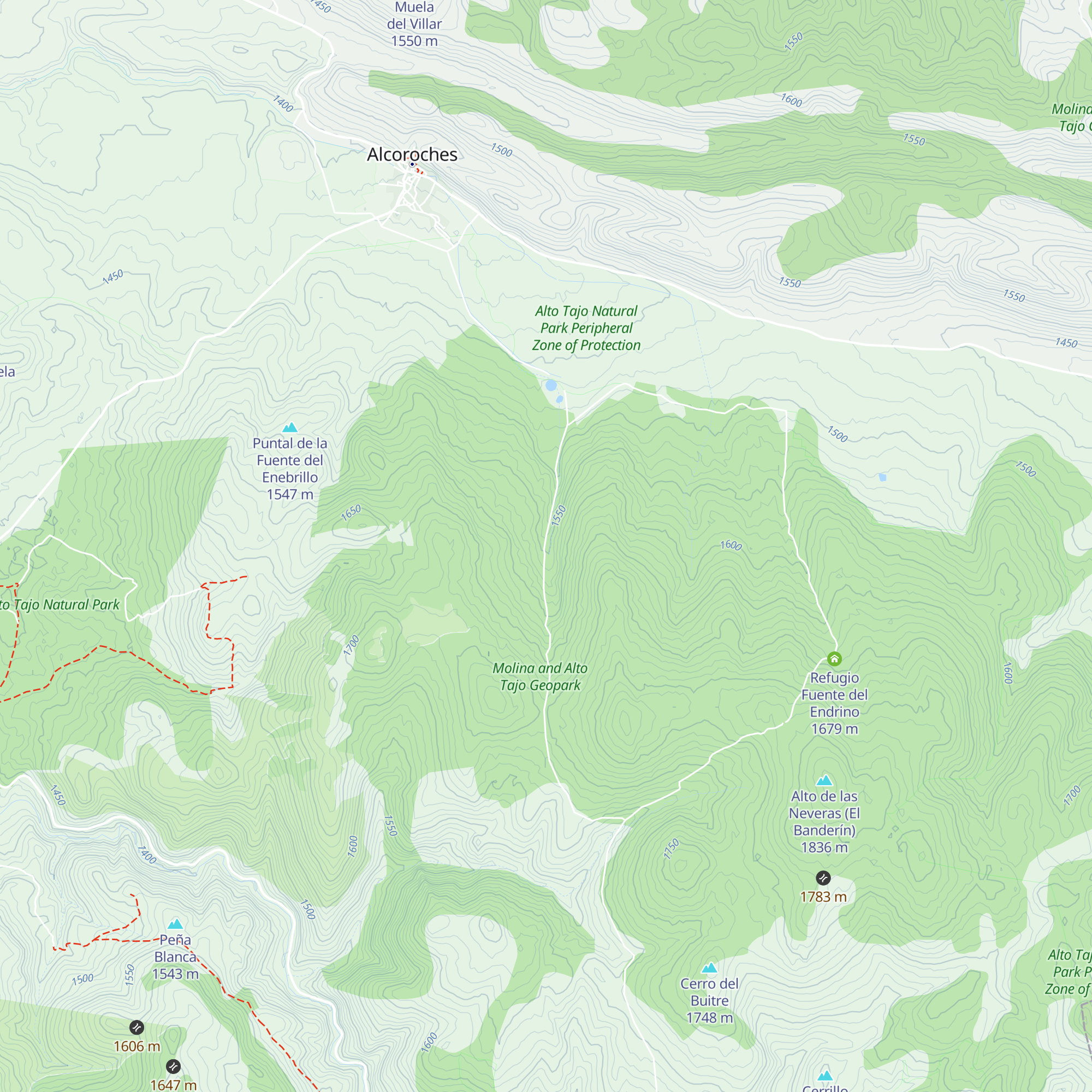 Refugio del Angosto map