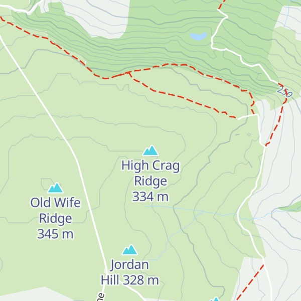 Map of High Crag Ridge