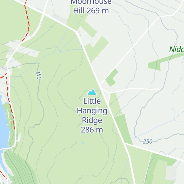 Map of Little Hanging Ridge