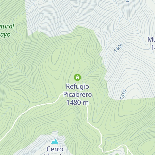 Map of Refugio Picabrero