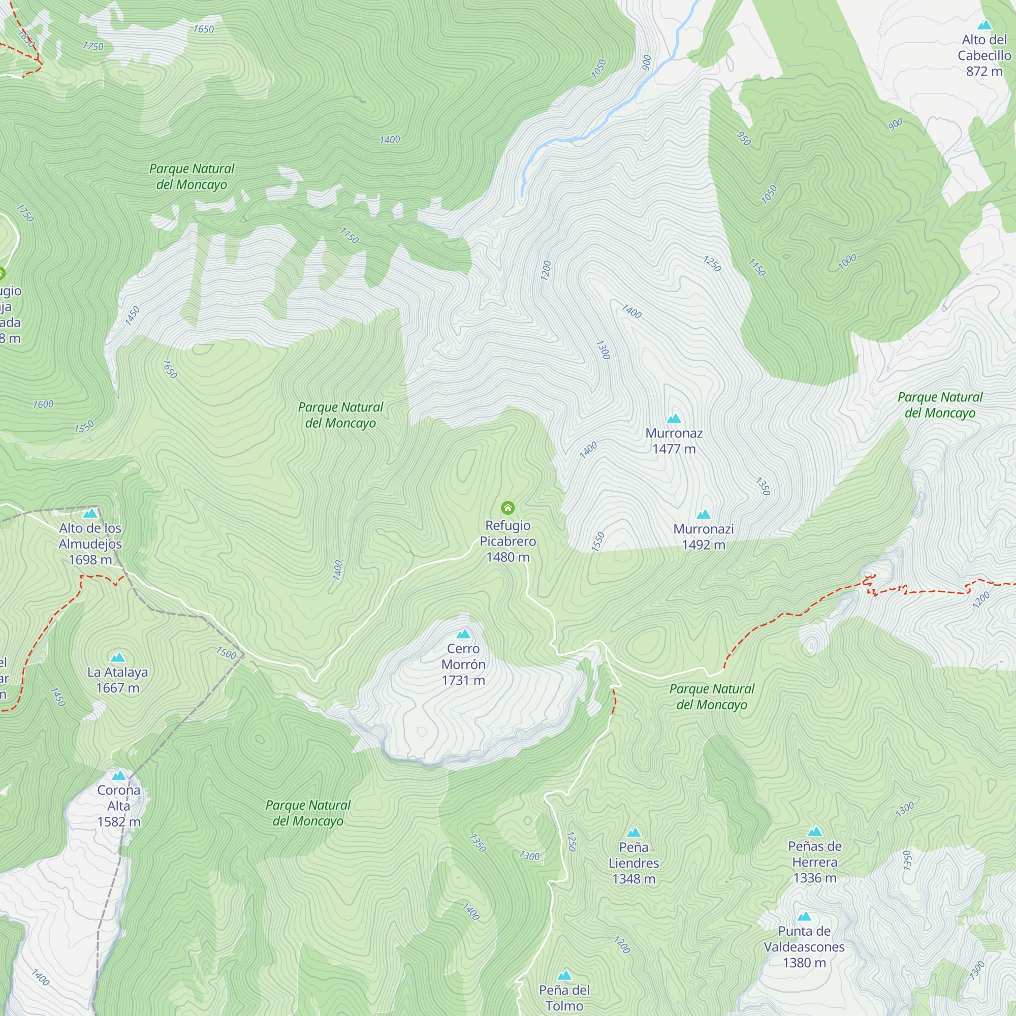 Refugio Picabrero map