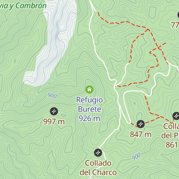 Map of Refugio Burete