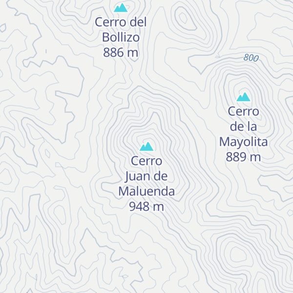 Map of Cerro Juan de Maluenda