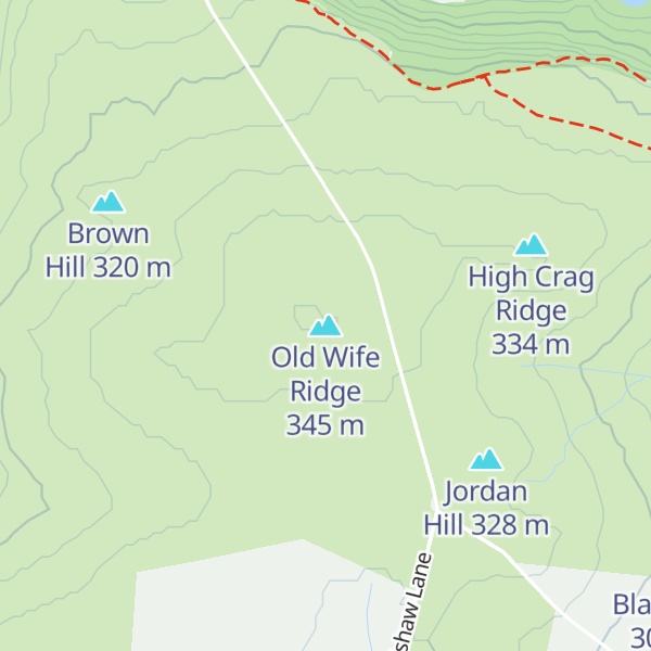 Map of Old Wife Ridge