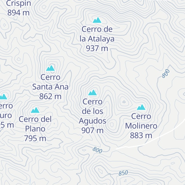 Map of Cerro de los Agudos