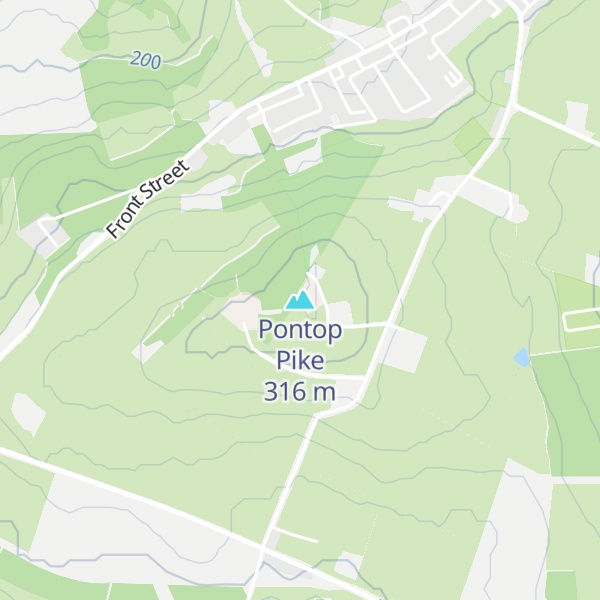 Map of Pontop Pike