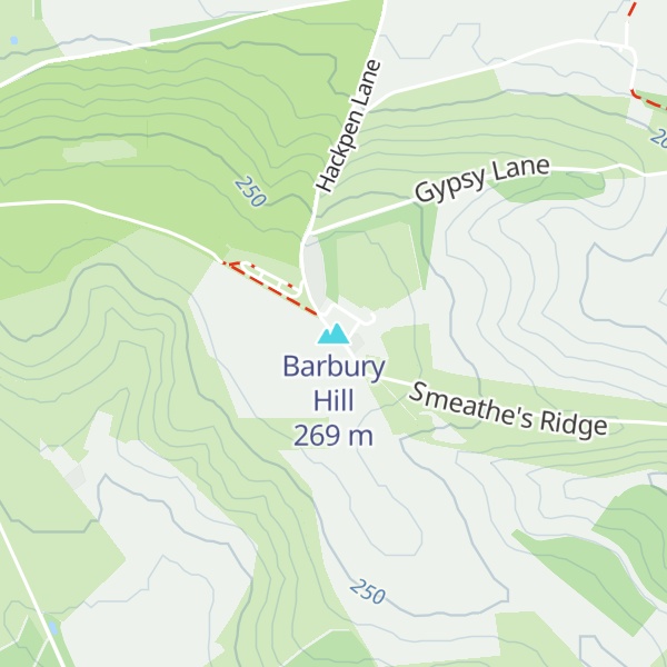 Map of Barbury Hill