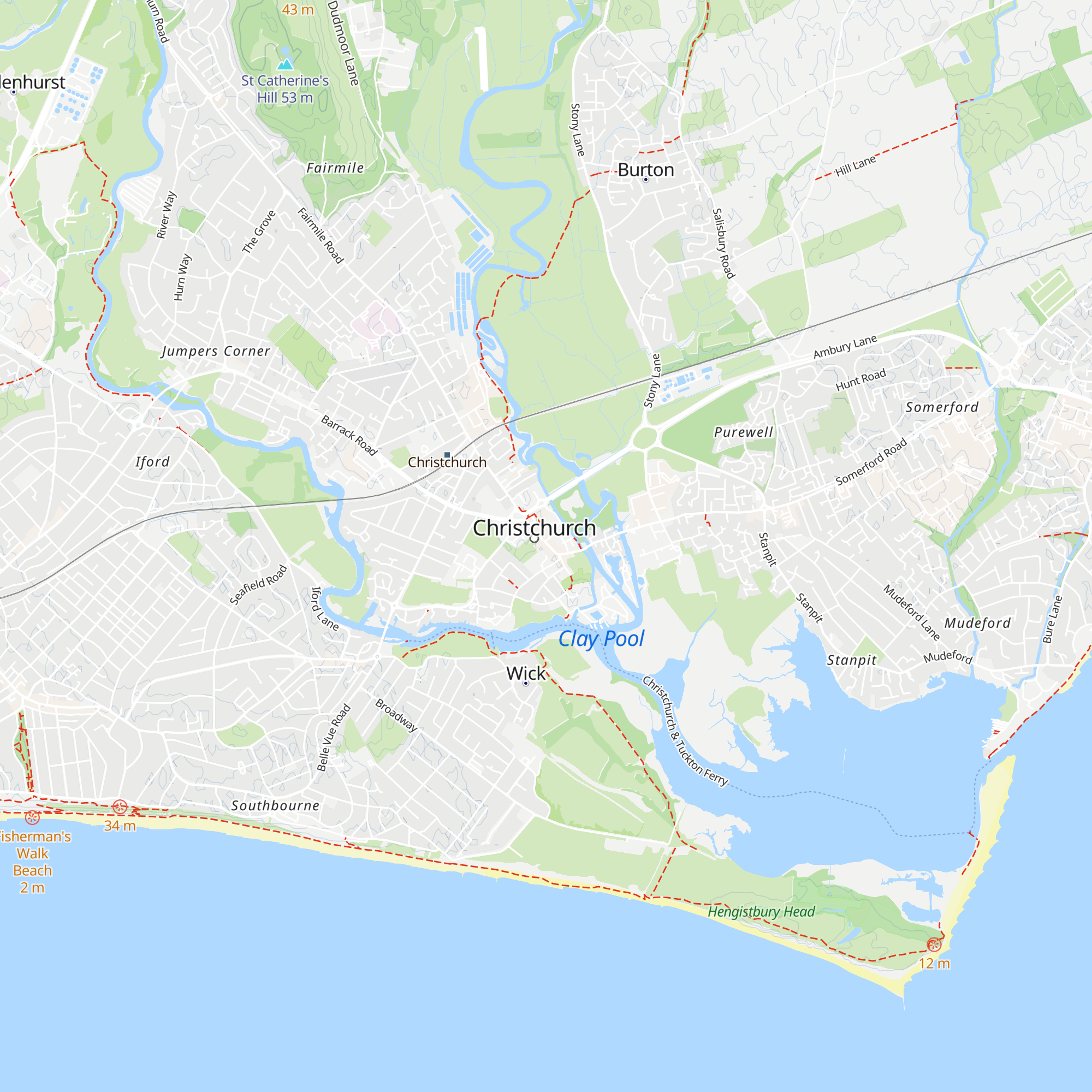 Christchurch Tourist Information Center map