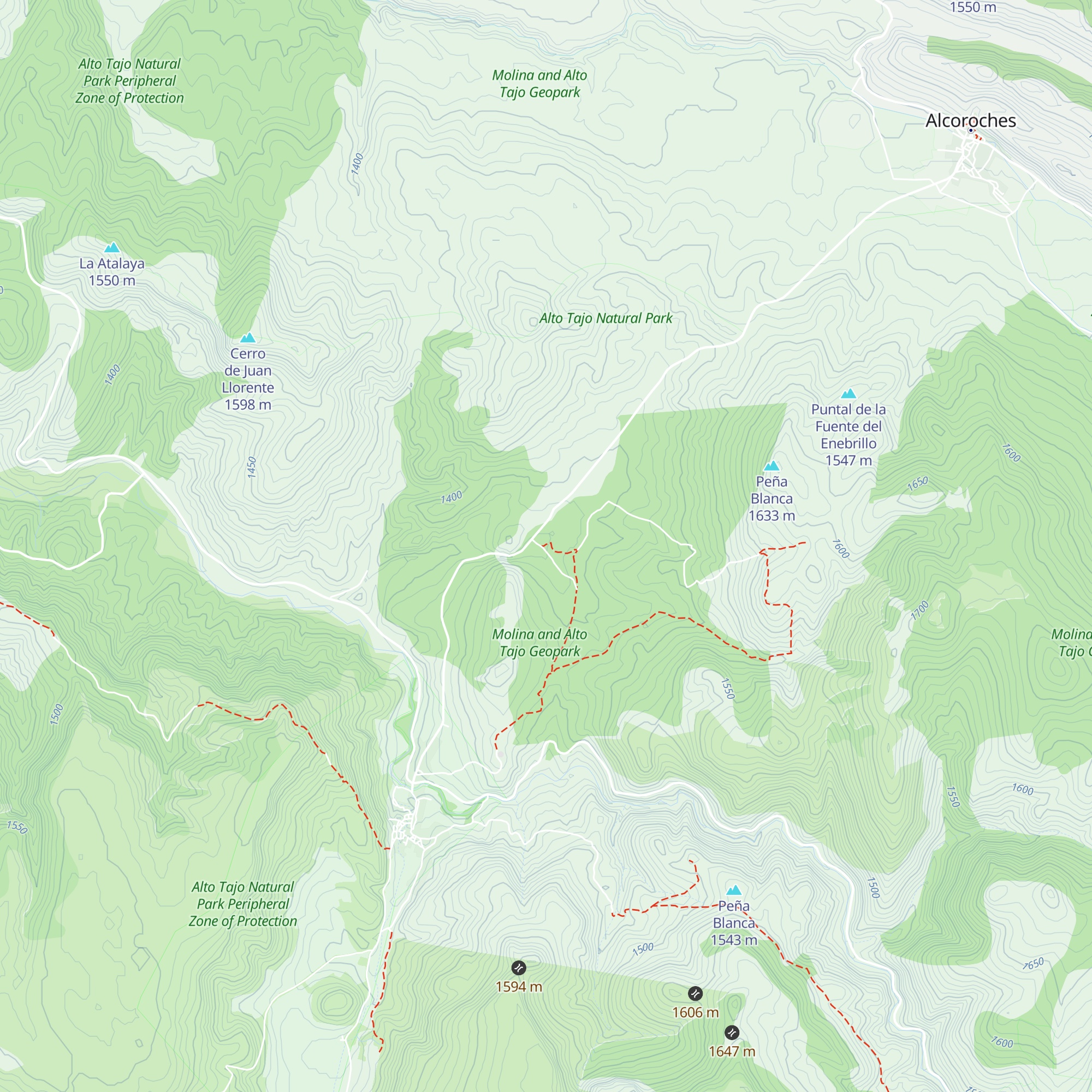Refugio Fuente de los Vaqueros map