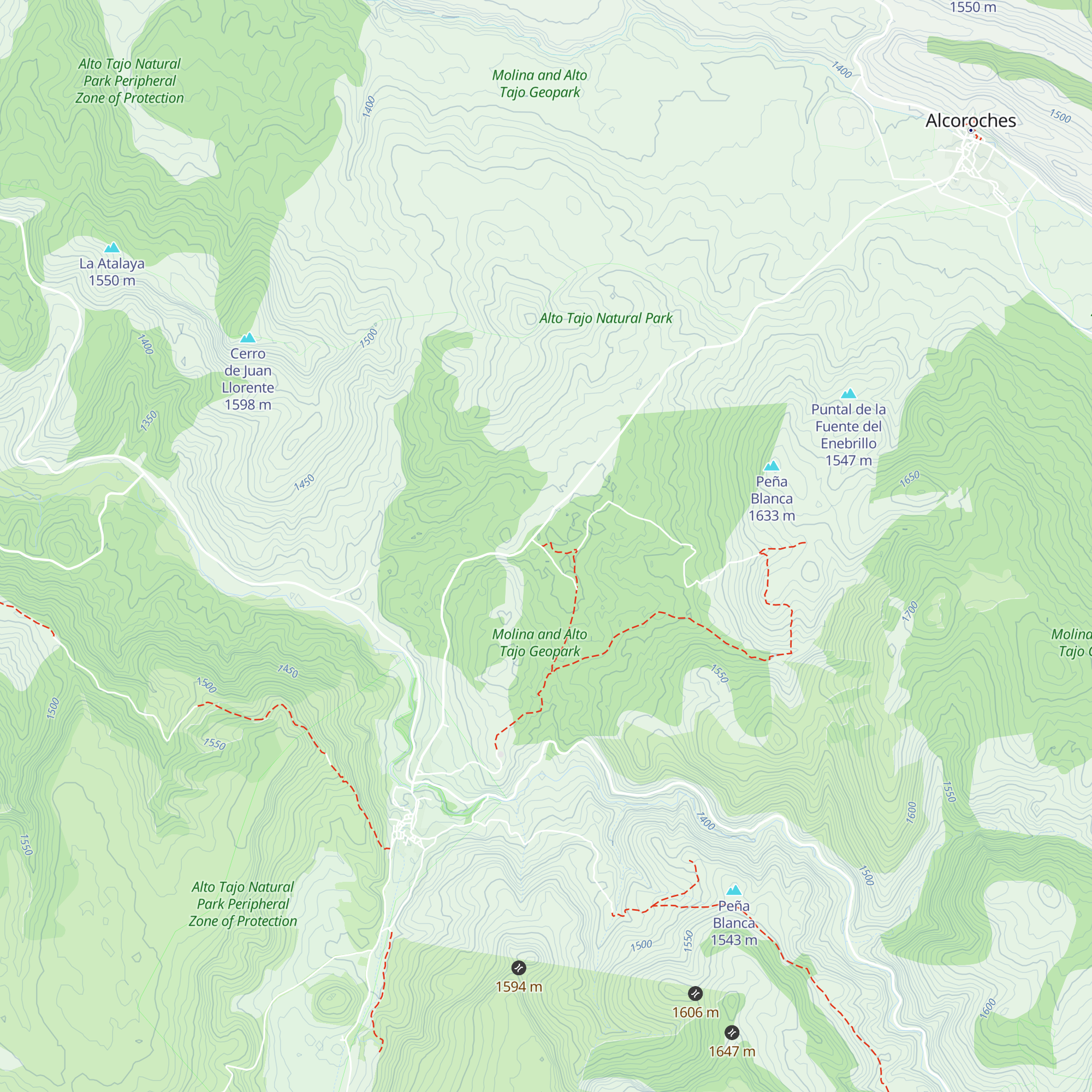 Refugio Fuente de los Vaqueros map