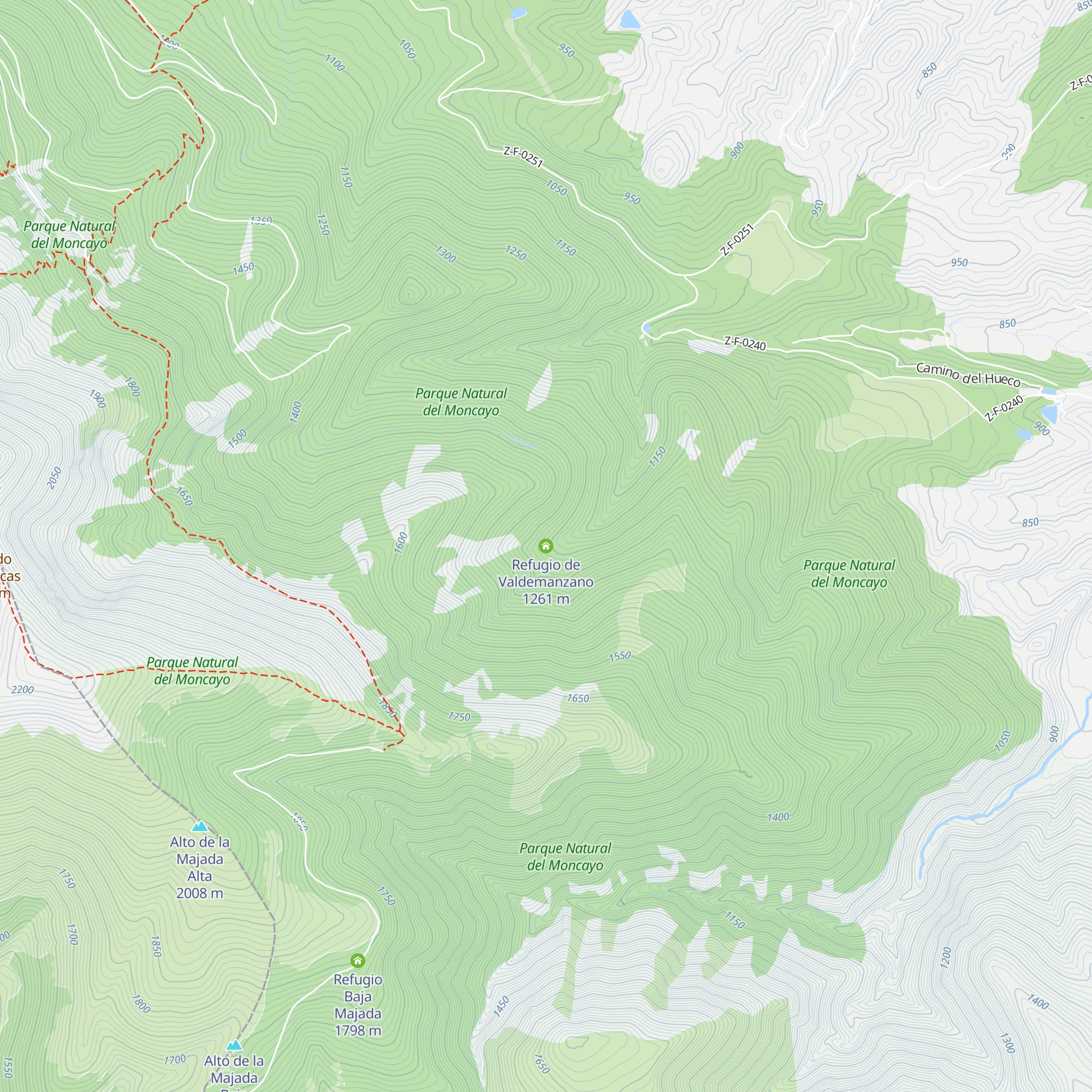 Refugio de Valdemanzano map