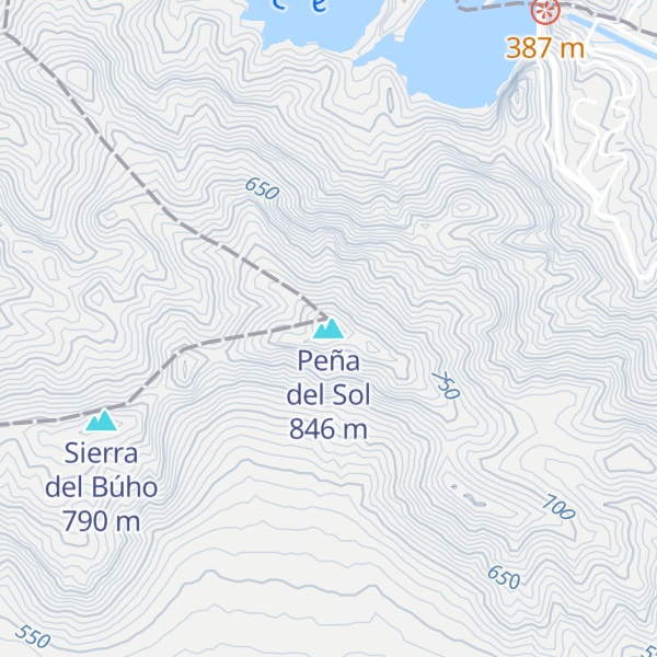 Map of Peña del Sol