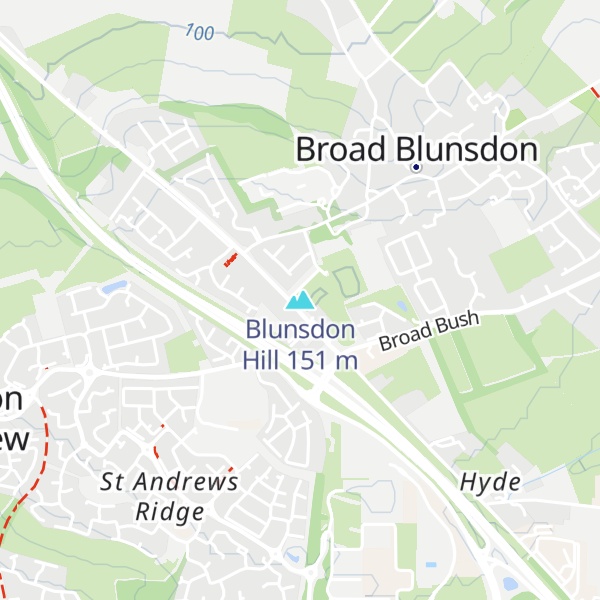 Map of Blunsdon Hill