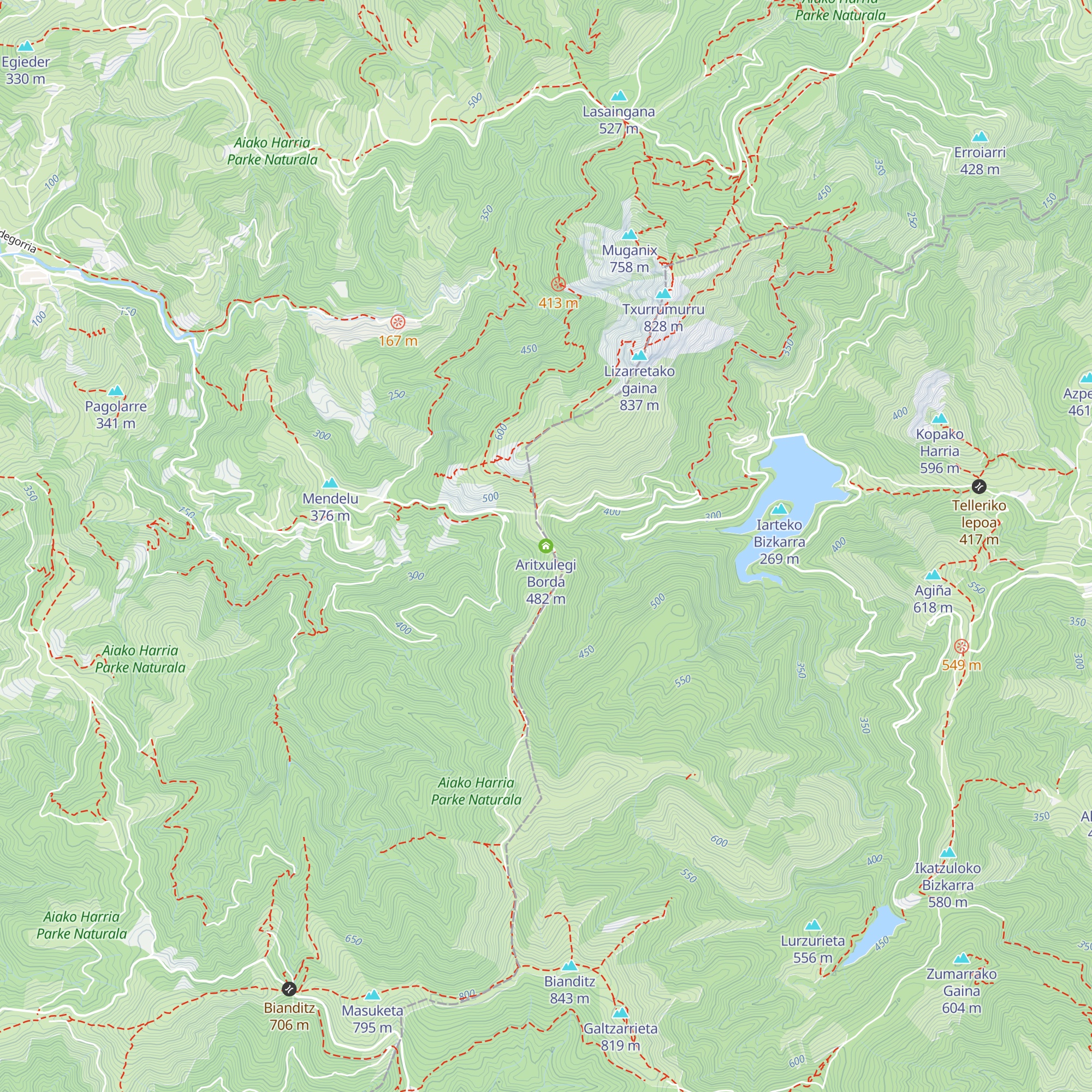 Aritxulegi Borda map