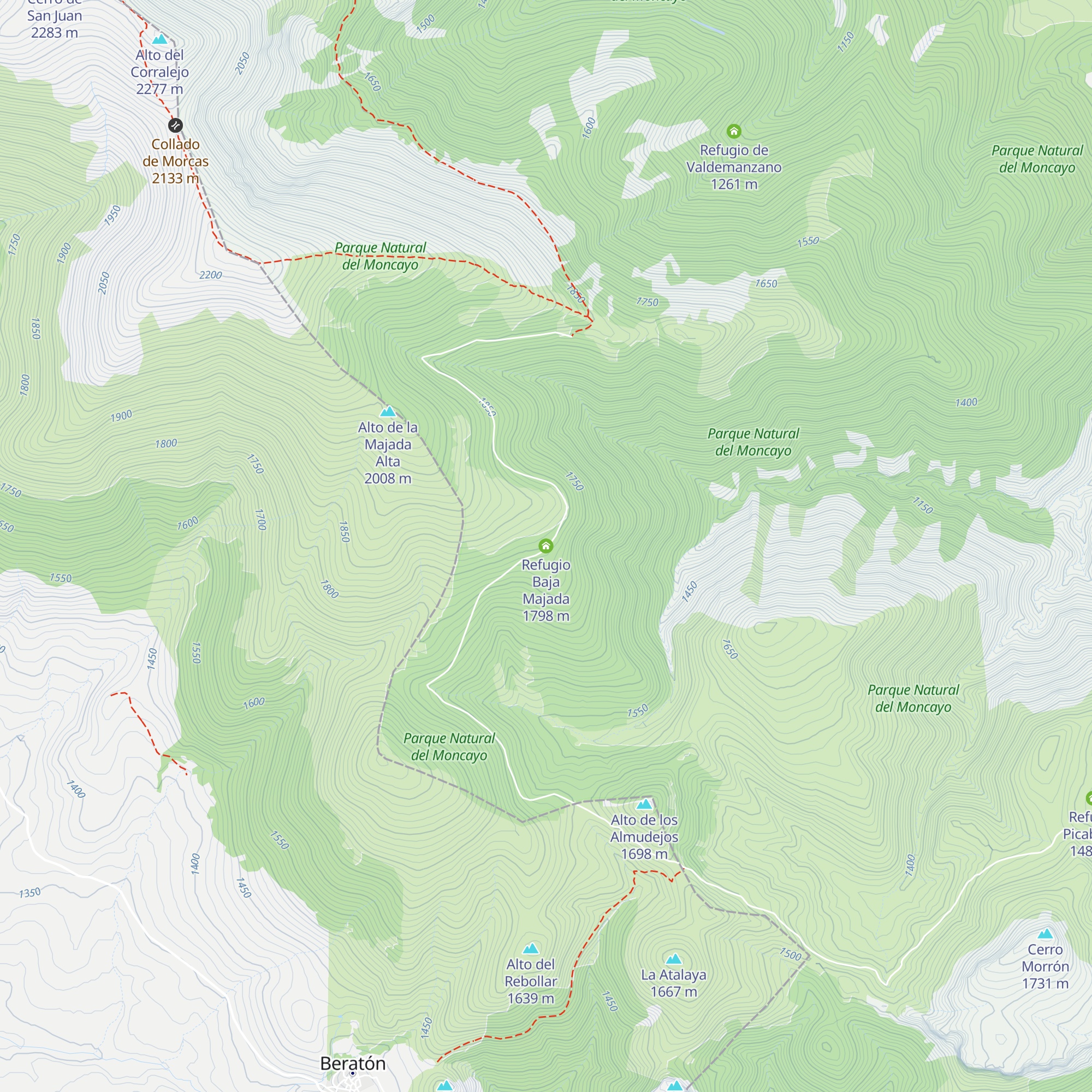 Refugio Baja Majada map