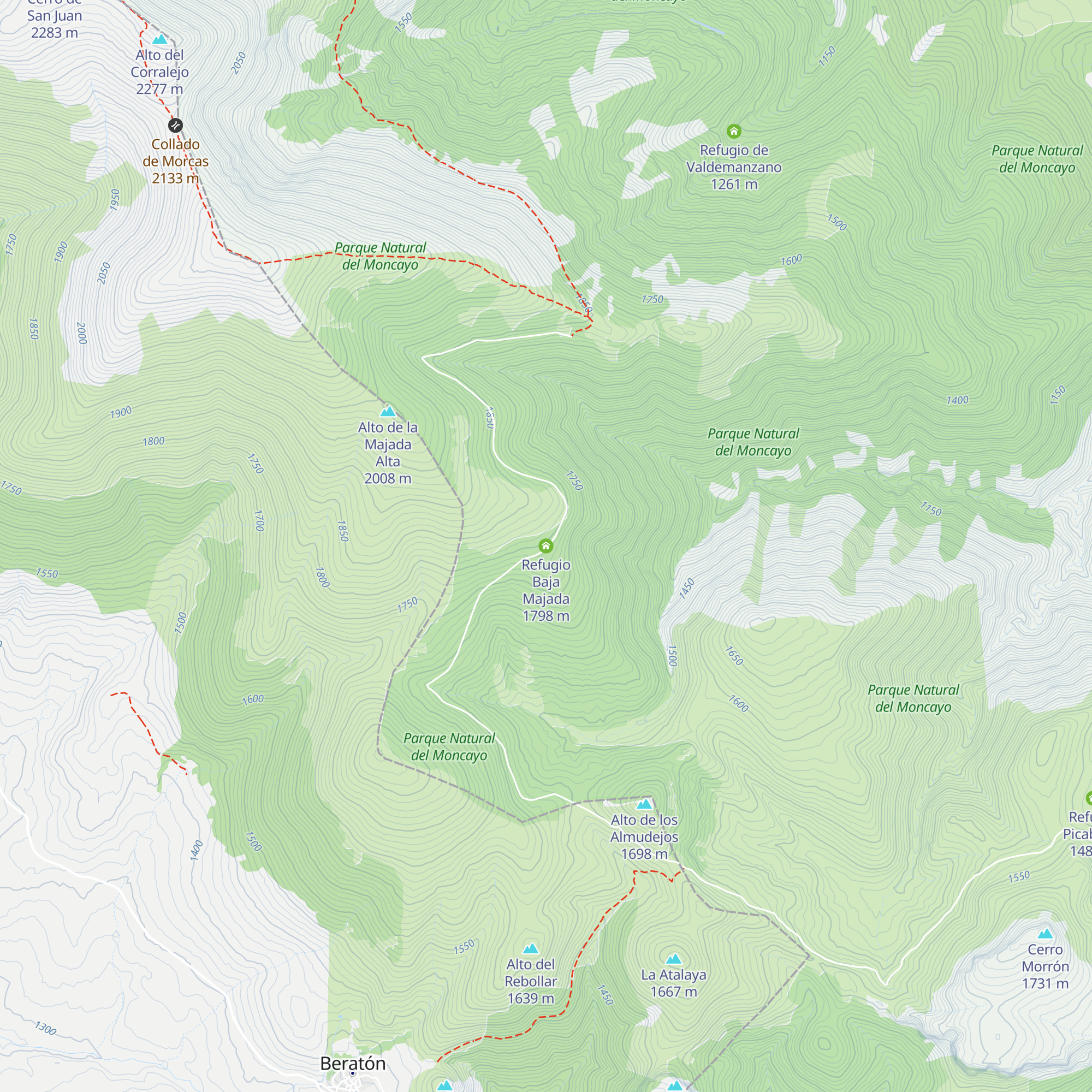 Refugio Baja Majada map