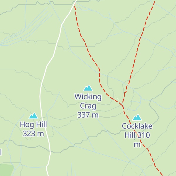 Map of Wicking Crag