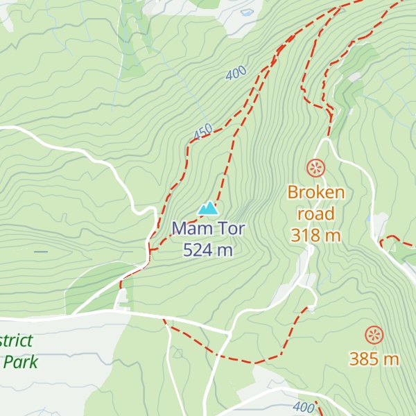 Map of Mam Tor
