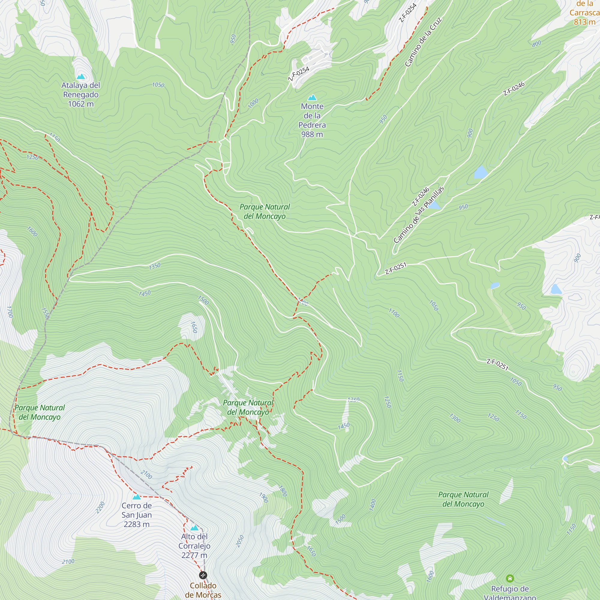 Refugio la Paridera (cerrado) map