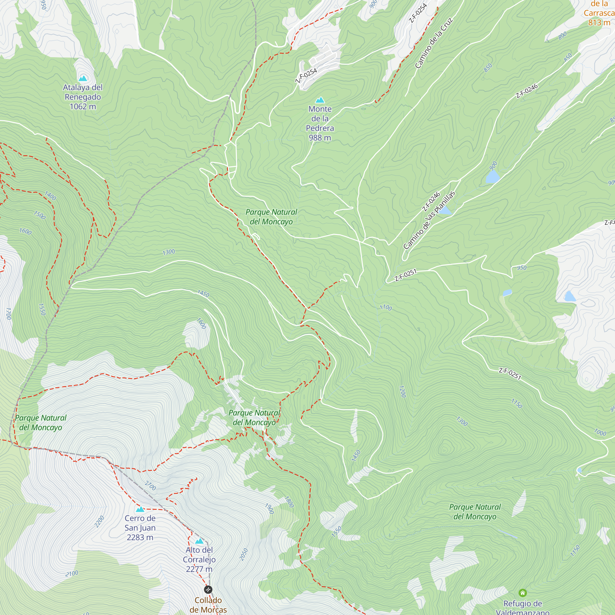Refugio la Paridera (cerrado) map