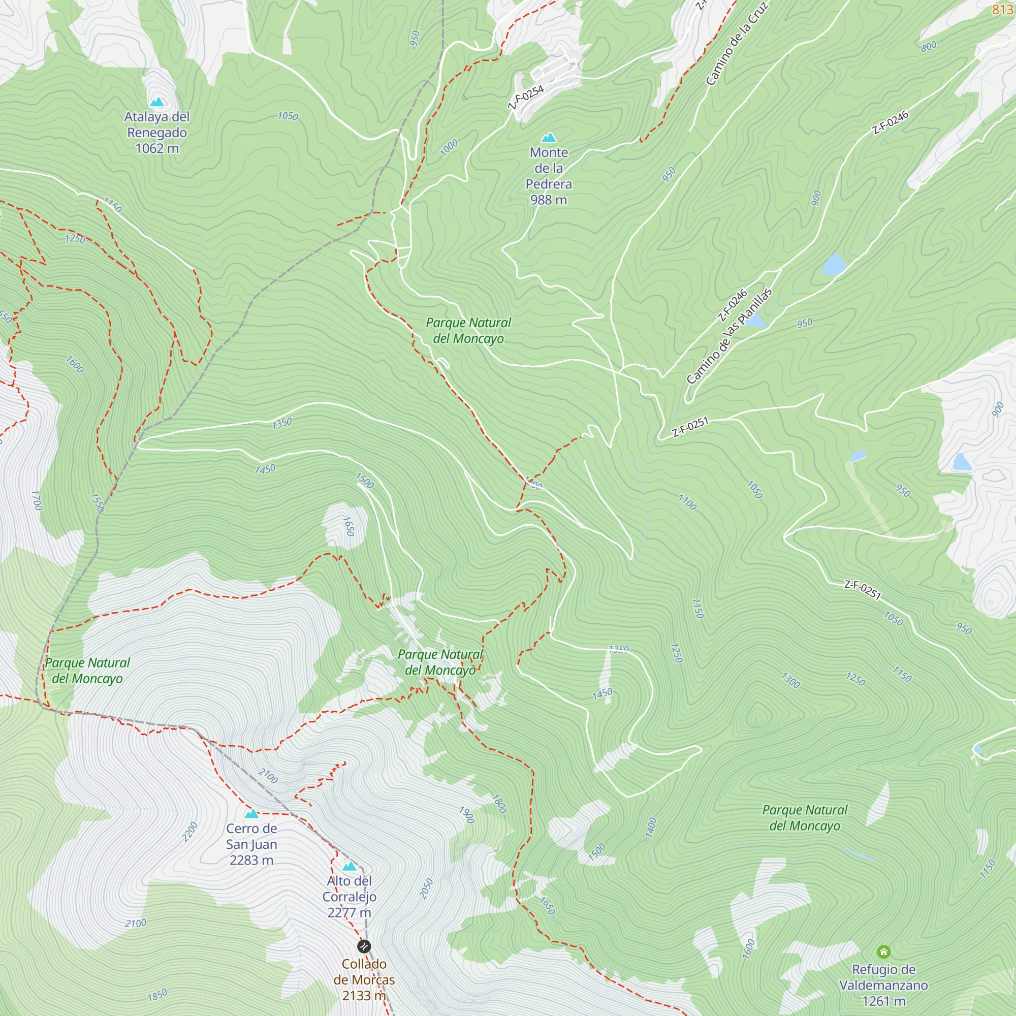 Refugio Fuente del Sacristán map