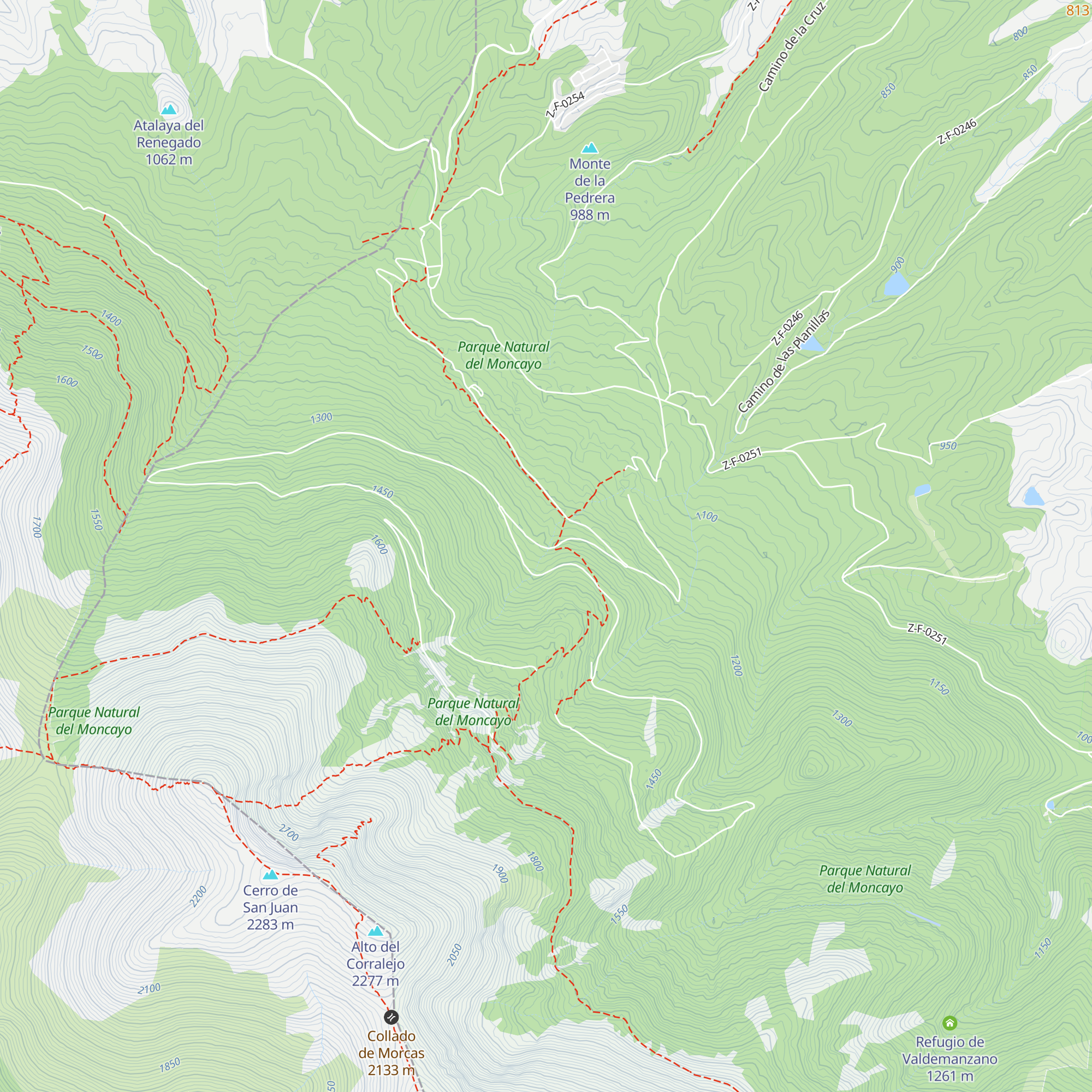 Refugio Fuente del Sacristán map