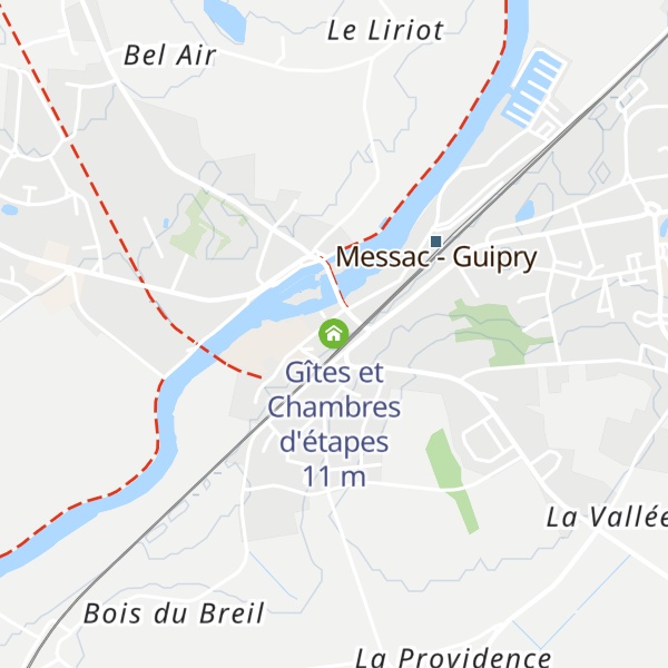 Map of Gîtes et Chambres d'étapes