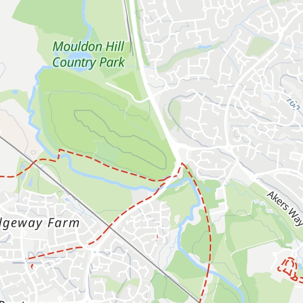 Map of Mouldon Hill