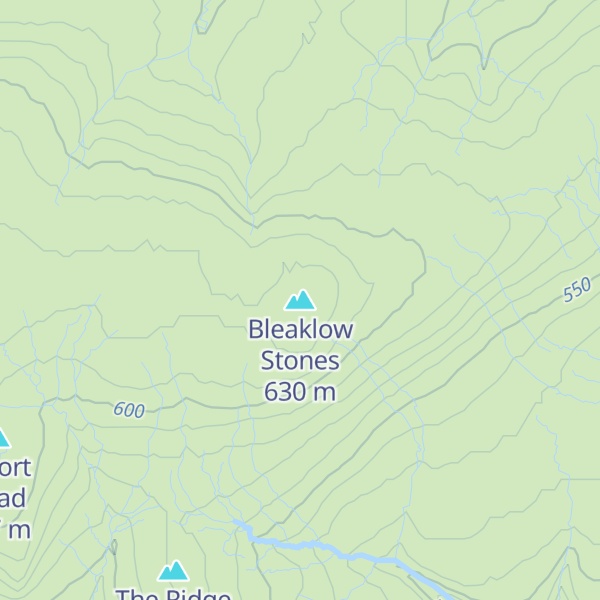 Map of Bleaklow Stones
