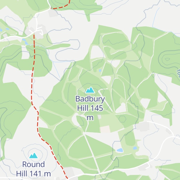 Map of Badbury Hill