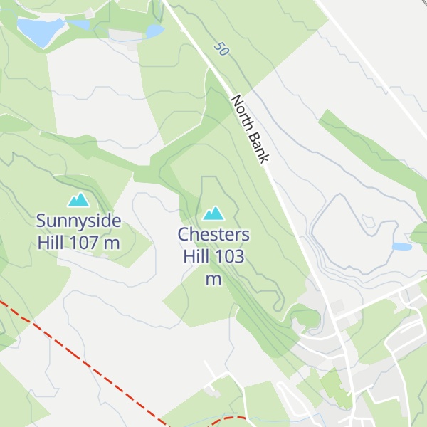 Map of Chesters Hill