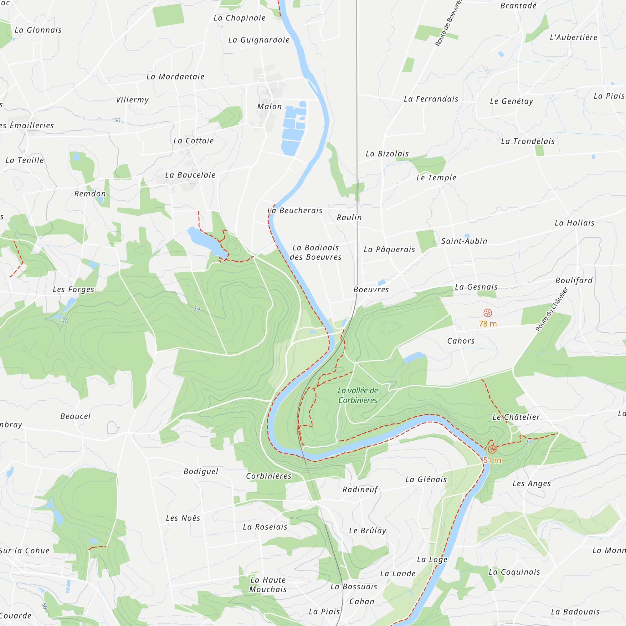 Étape du randonneur map