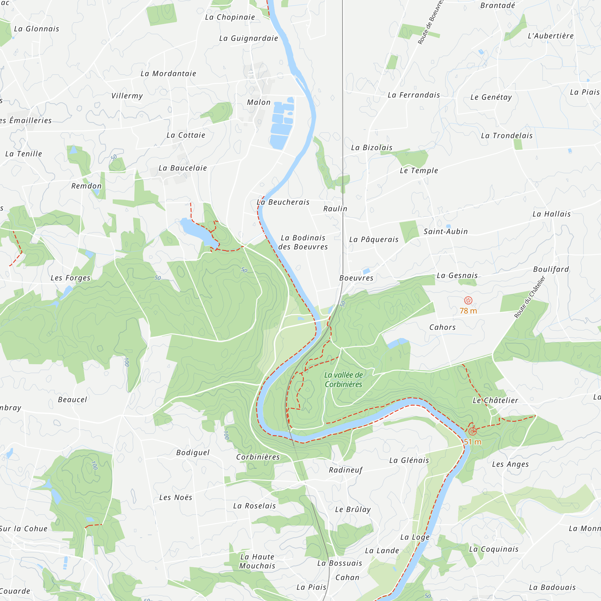 Étape du randonneur map